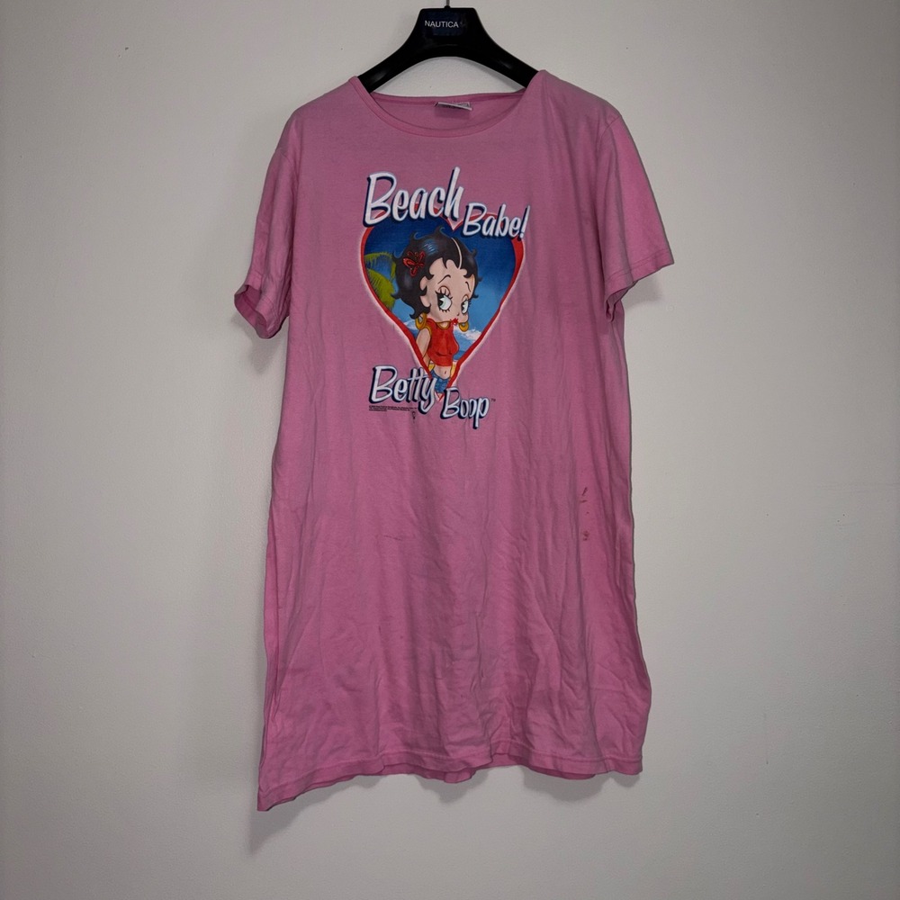 Vintage 2006 Betty Boop Beach Babe Pink Graphic T-Shirt One Size Season's Best